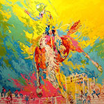 Gemälde Reproduktion von Leroy Neiman Buck in Bronco