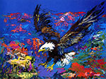 Gemälde Reproduktion von Leroy Neiman Der Seeadler der Vereinigten Staaten