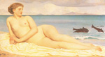 Gemaelde Reproduktion von Lord Frederic Leighton, Actea, die Nymphe des Meeres