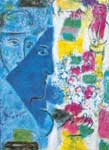 Gemälde Reproduktion von Marc Chagall Das blaue Gesicht