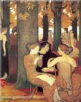 Gemälde Reproduktion von Maurice Denis Die Musen im heiligen Wald