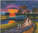 Gemälde Reproduktion von Max Pechstein Sonnenuntergang über der Blue Bridge