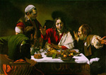 Gemälde Reproduktion von Michelangelo Caravaggio Dinner in Emmaus