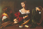 Gemälde Reproduktion von Michelangelo Caravaggio Marta und Maria Magdelene