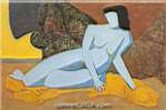 Gemaelde Reproduktion von Milton Avery, Blau nackt