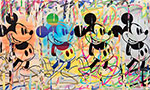 Gemälde Reproduktion von Mr Brainwash Vier MICkeys