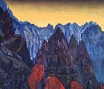 Gemälde Reproduktion von Nicholas Roerich Der Schrei der Schlange