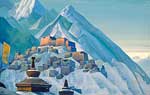 Gemälde Reproduktion von Nicholas Roerich Tibet. Der Herr des Himmels