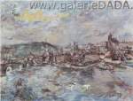 Gemälde Reproduktion von Oscar Kokoschka Der Hafen von Prag