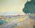 Gemälde Reproduktion von Paul Signac Die Stadt bei Sonnenuntergang, Saint-Tropez