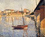 Gemälde Reproduktion von Paul Signac Ein Clipper, Asnieres