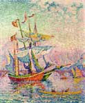 Gemaelde Reproduktion von Paul Signac, Le Corne d 'or, Le Pont