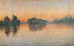 Gemälde Reproduktion von Paul Signac Sonnenuntergang, Herblay