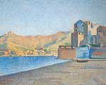 Gemaelde Reproduktion von Paul Signac, Town Beach, Collioure