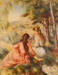 Gemälde Reproduktion von Pierre August Renoir Auf der Wiese