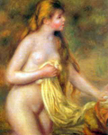 Gemaelde Reproduktion von Pierre August Renoir, Bader mit langen Haaren