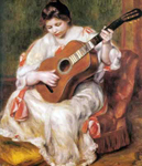 Gemaelde Reproduktion von Pierre August Renoir, Frau, die Klavier spielt