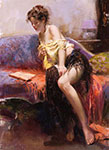 Gemälde Reproduktion von Pino Daeni Nach Mitternacht