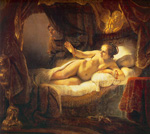 Gemaelde Reproduktion von Harmenszoon Rembrandt, Danae