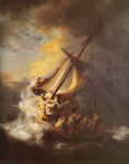 Gemaelde Reproduktion von Harmenszoon Rembrandt, Der Sturm auf dem See von Galilea