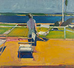 Gemälde Reproduktion von Richard Diebenkorn Die Figur auf der Veranda