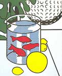 Gemälde Reproduktion von Roy Lichtenstein Stilleben mit Goldfischschale