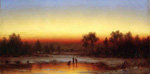 Gemälde Reproduktion von Sanford Robinson Gifford Eine Winterdämmerung