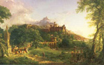 Gemälde Reproduktion von Thomas Cole Die Abreise