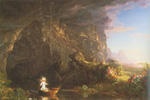 Gemälde Reproduktion von Thomas Cole Die Reise des Lebens: die Kindheit