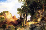 Gemälde Reproduktion von Thomas Moran Auf dem Berry Trail-Arizona Grand Canyon