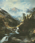 Gemälde Reproduktion von Thomas Moran Der Berg des heiligen Kreuzes