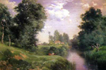 Gemälde Reproduktion von Thomas Moran Ein Long Island River