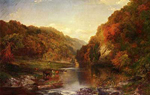 Gemälde Reproduktion von Thomas Moran Herbst auf dem Wissahickon