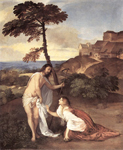 Gemälde Reproduktion von Titian Noli me Tangere