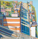 Gemälde Reproduktion von Wayne Thiebaud San Francisco West side Hill