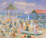 Gemaelde Reproduktion von William Glackens, Beach-Scene, New London