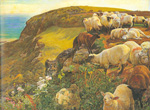 Gemälde Reproduktion von William Holman Hunt Wandernde Schafe