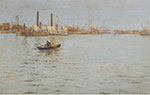 Gemälde Reproduktion von William Merritt Chase Der East River