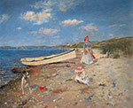 Gemaelde Reproduktion von William Merritt Chase, Ein sonniger Tag in Shinnecock Bay