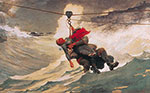 Gemaelde Reproduktion von Winslow Homer, Die Lebenslinie