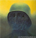 Gemälde Reproduktion von Zdzislaw Beksinski Helm.