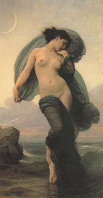 Adolphe-William Bouguereau El estado de ánimo de la noche reproduccione de cuadro