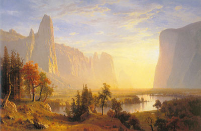 Albert Bierstadt Valle de Yosemite reproduccione de cuadro