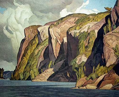 Alfred J. Casson Bon Echo reproduccione de cuadro