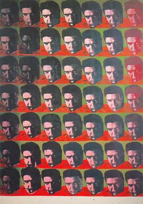 Andy Warhol Elvis 49 Times reproduccione de cuadro