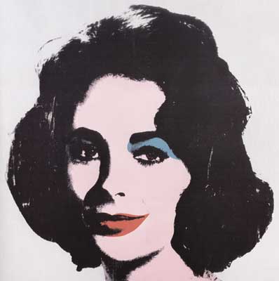 Andy Warhol Liz plateada. reproduccione de cuadro