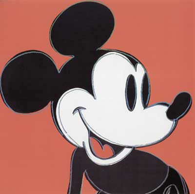 Andy Warhol Mitos (Mickey Mouse) reproduccione de cuadro