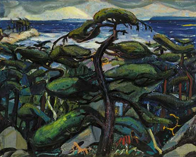 Arthur Lismer Pine Oscuro, Bahía Georgiana reproduccione de cuadro