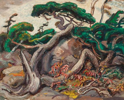 Arthur Lismer Twisted Pine, Georgian Bay reproduccione de cuadro