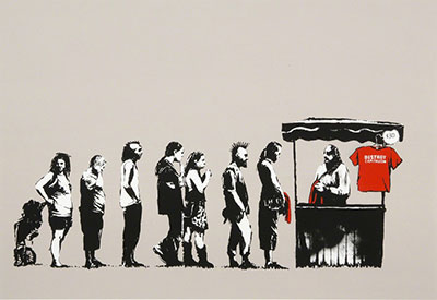 Banksy  reproduccione de cuadro